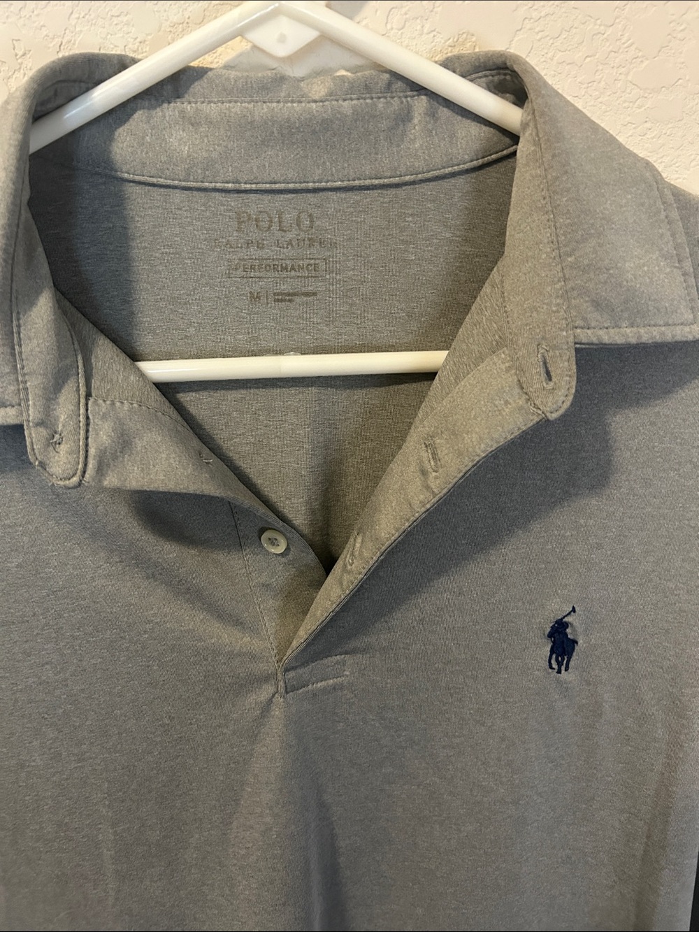 Polo by Ralph Lauren Light Gray Performance Polo with Navy Pony